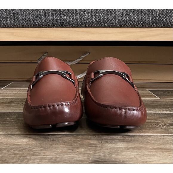 $425 NIB Allen Edmonds Bit Loafers Brown Leather Driving Moccasin Shoes 8 D main image 4
